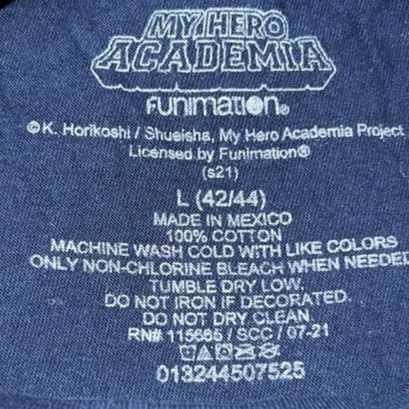 NWOT Funmation My Hero Academia Group Graphic T-Shirt Size Large #89 - Picture 2 of 3